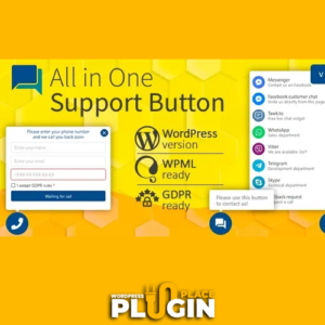 All in One Support Button WP Plugin Place v2.2.7 + Callback Request. WhatsApp, Messenger, Telegram, LiveChat and more