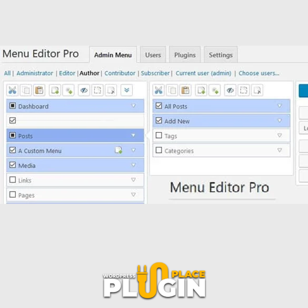 Admin editor Plugin