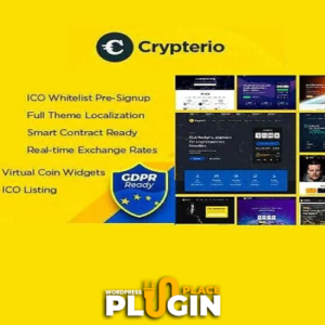 Crypterio Theme WordPress Plugin Place v2.4.10 – ICO Landing Page and Cryptocurrency WordPress Website