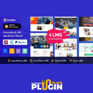 Edubin Theme WordPress Plugin Place v9.3.2 – Online Courses & Education WordPress Website