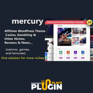 Mercury Theme WordPress Plugin Place v3.10.1 – Affiliate, Casino, Gambling & Other Niches